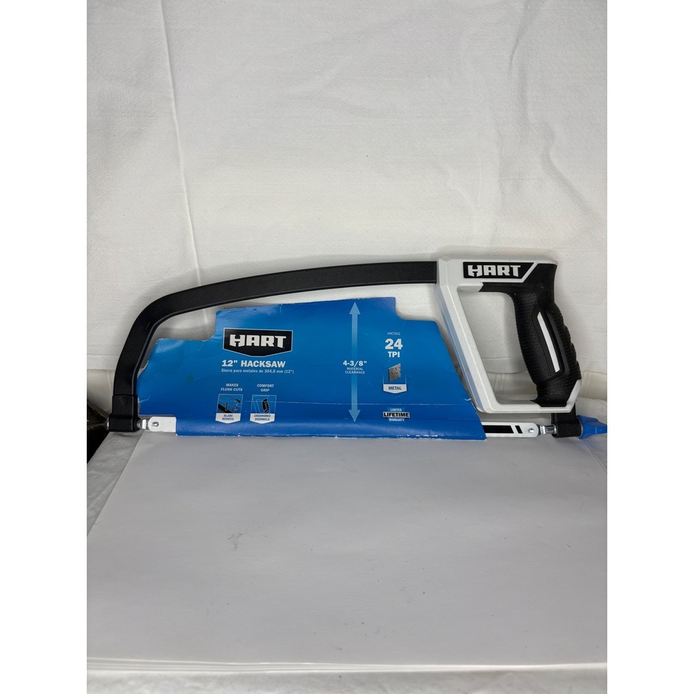 HART 12 inch Hacksaw with 24 TPI Blade for Metal Cutting Comfort Grip